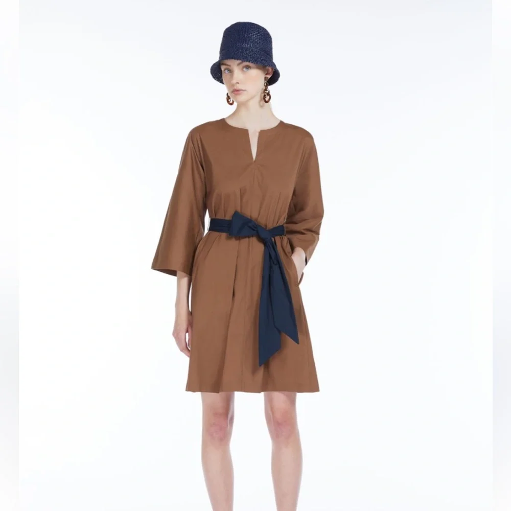NWT ‘S Max Mara Cotton Blend Dress Size: Various Spring/Summer - Picture 5 of 5